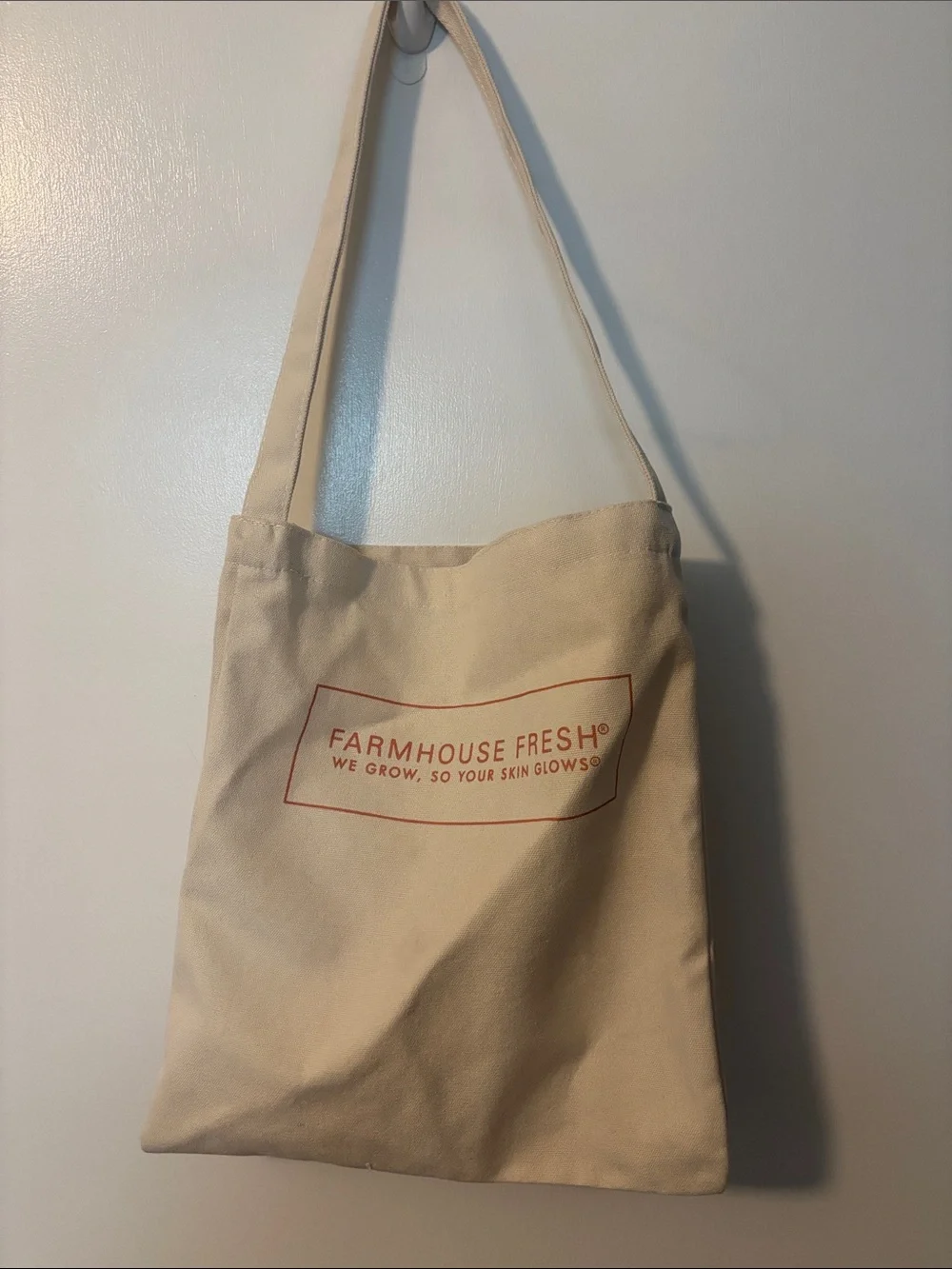 Farmstand Coquette Farmhouse Fresh Canvas Tote Cream